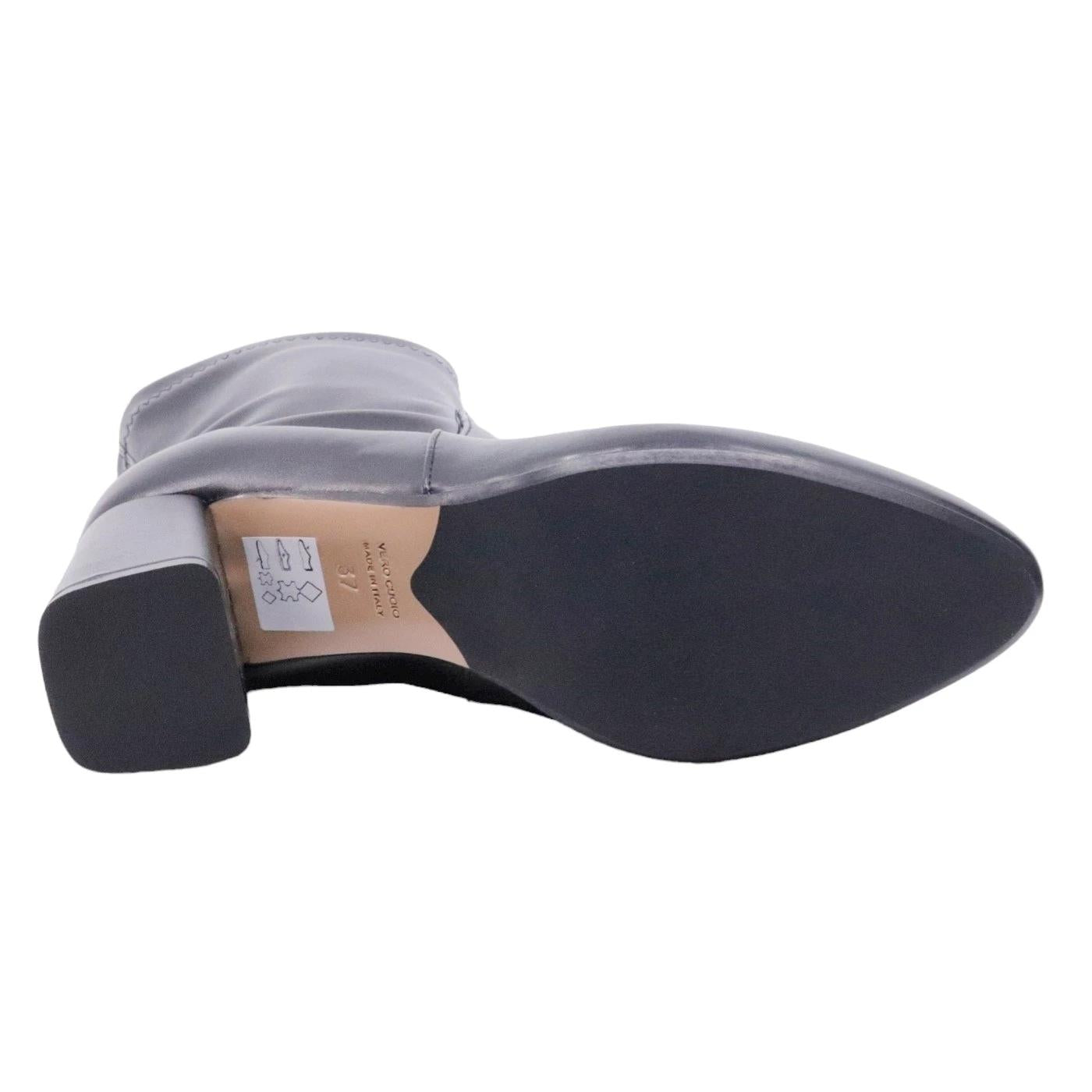 Tronchetto donna Anna F 9795 in pelle nera 