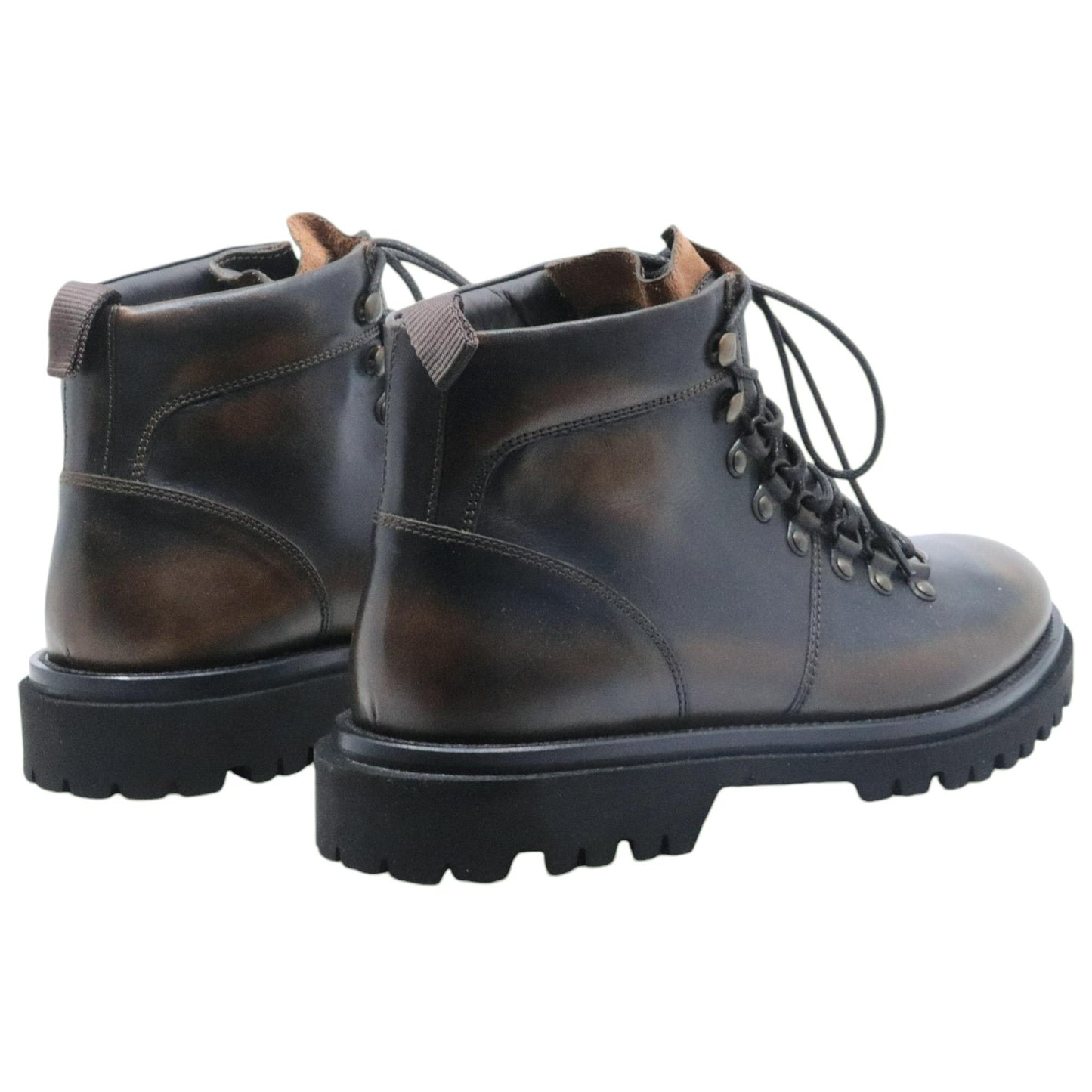 Stivaletto Pedula Antica Cuoieria 22810 in pelle nera con sfumature marroni 