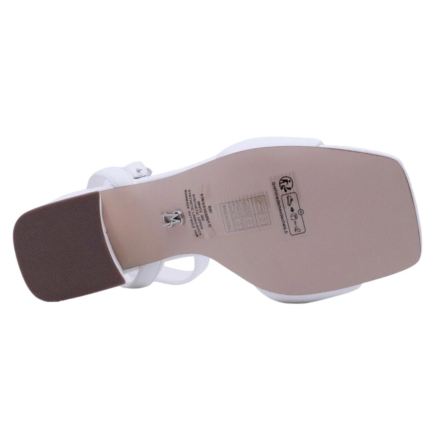 Sandalo con tacco Steve Madden Bibi in similpelle color bianco 