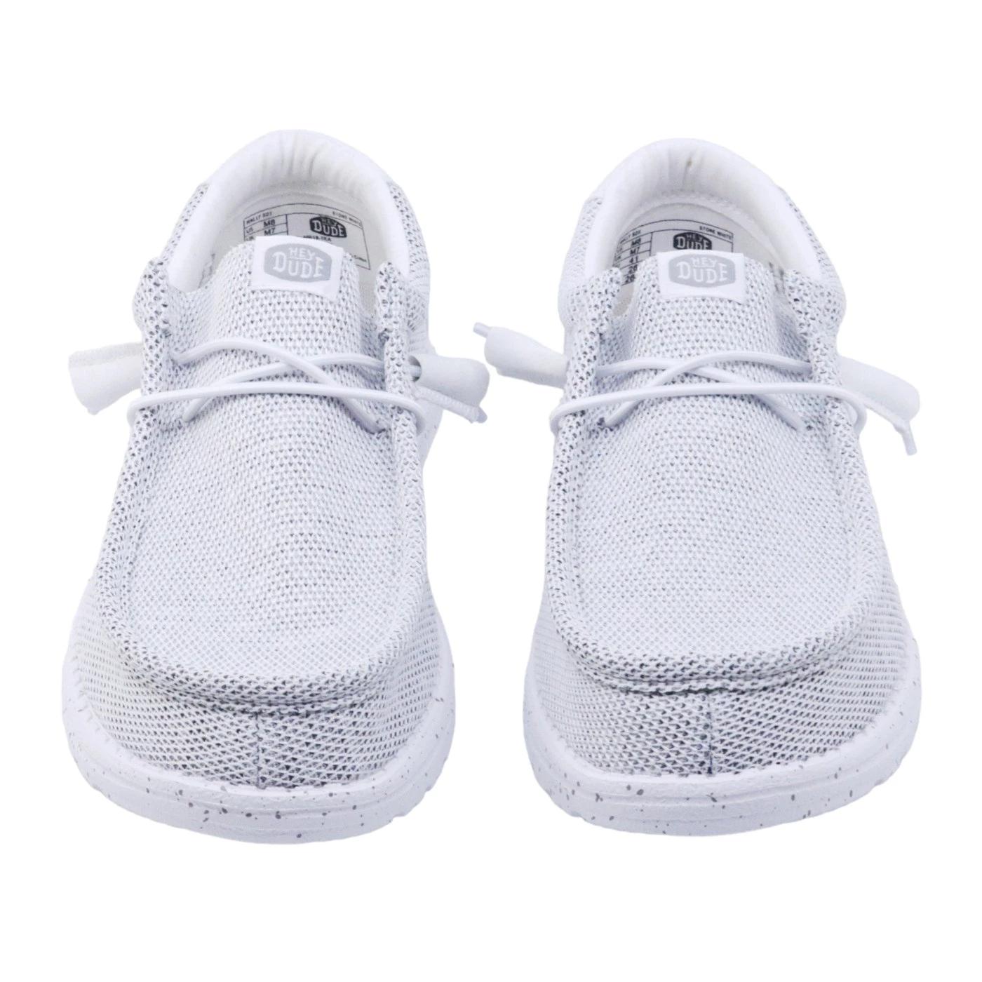 Hey Dude Wally Sox sneaker uomo in bianco grigio 