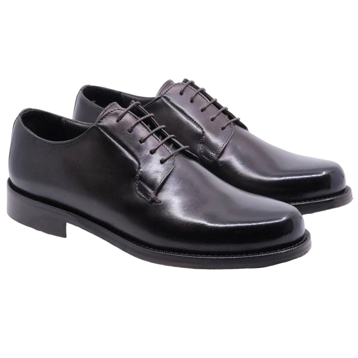 Scarpa Derby uomo Crispiniano 490 in pelle nera 