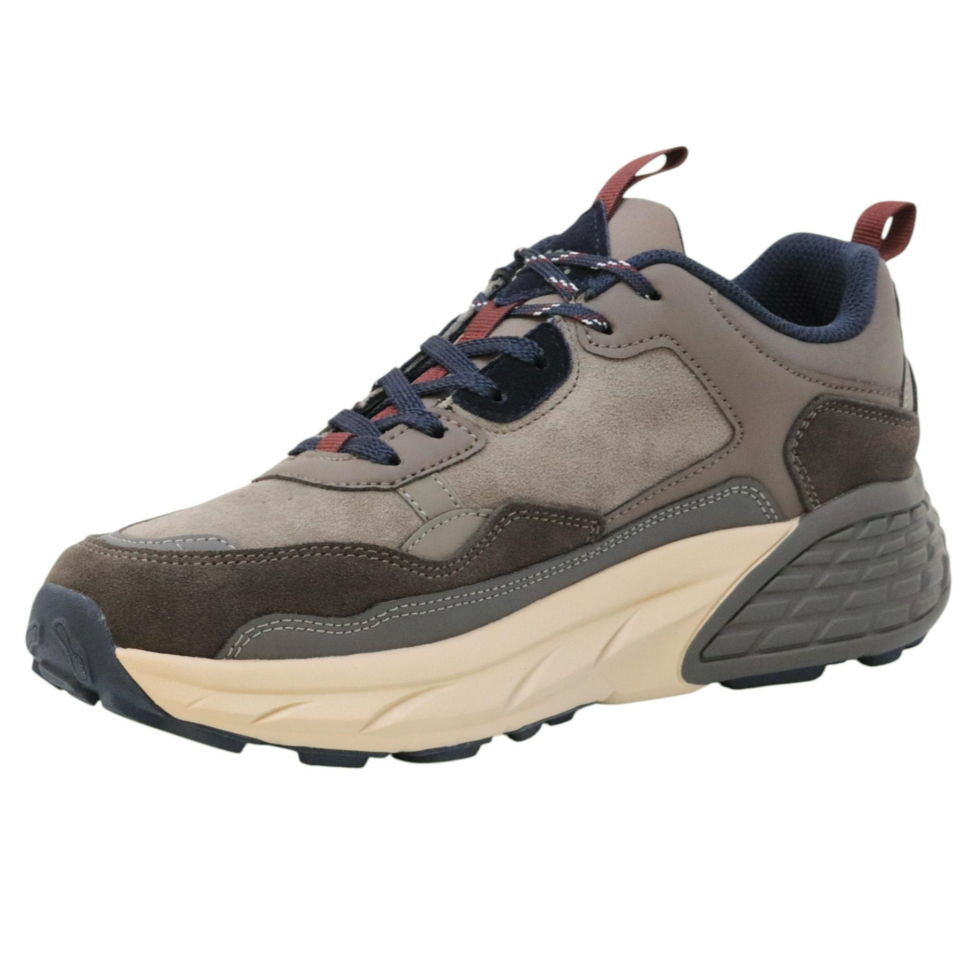 Jeep Footwear Groove sneaker uomo in pelle scamosciata giriga 
