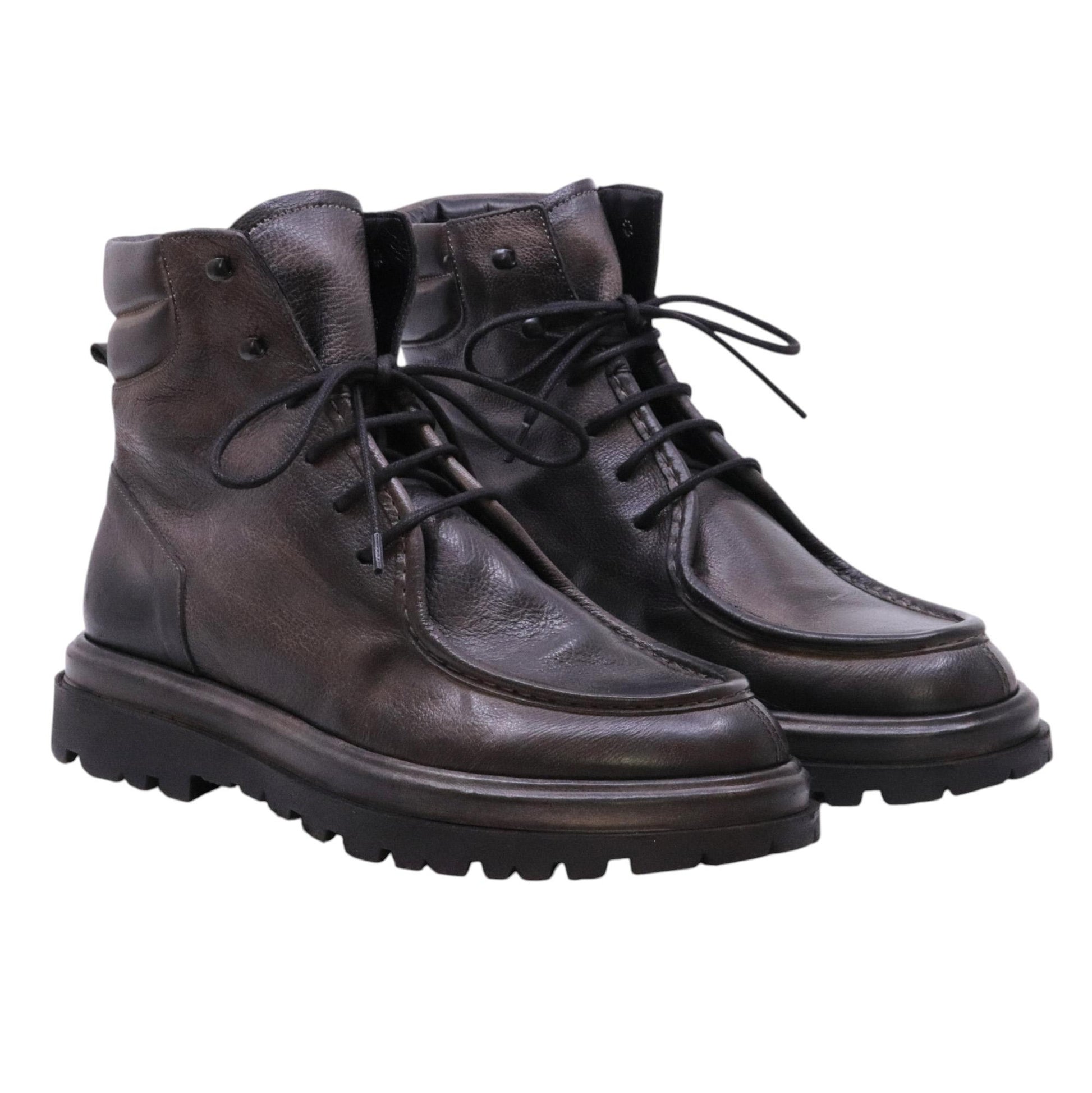 Pawelk's 22800 stivaletto uomo pelle grigia sfumata bordo norvegese 