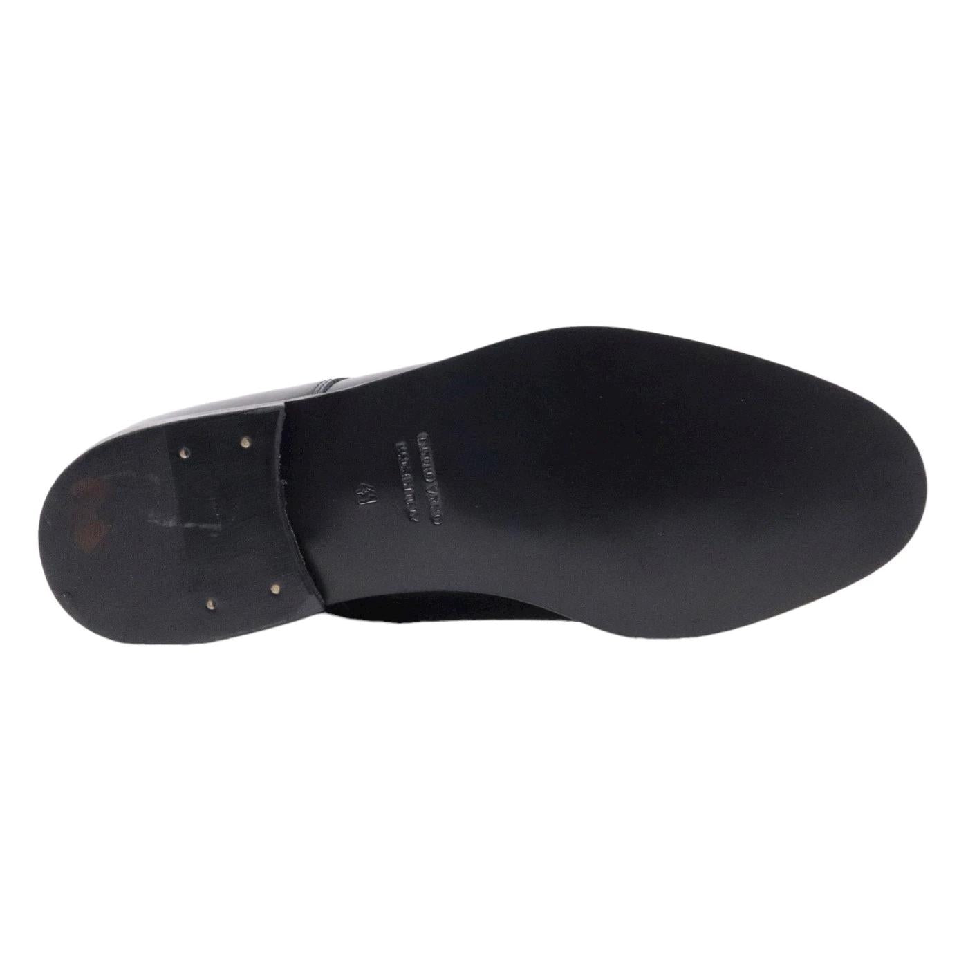 Scarpa Derby Antica Cuoieria 22551 da uomo in pelle nera 