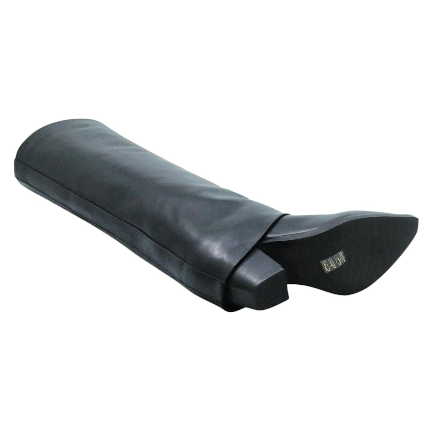 The Seller MW506 stivale donna in pelle nera con ghetta 