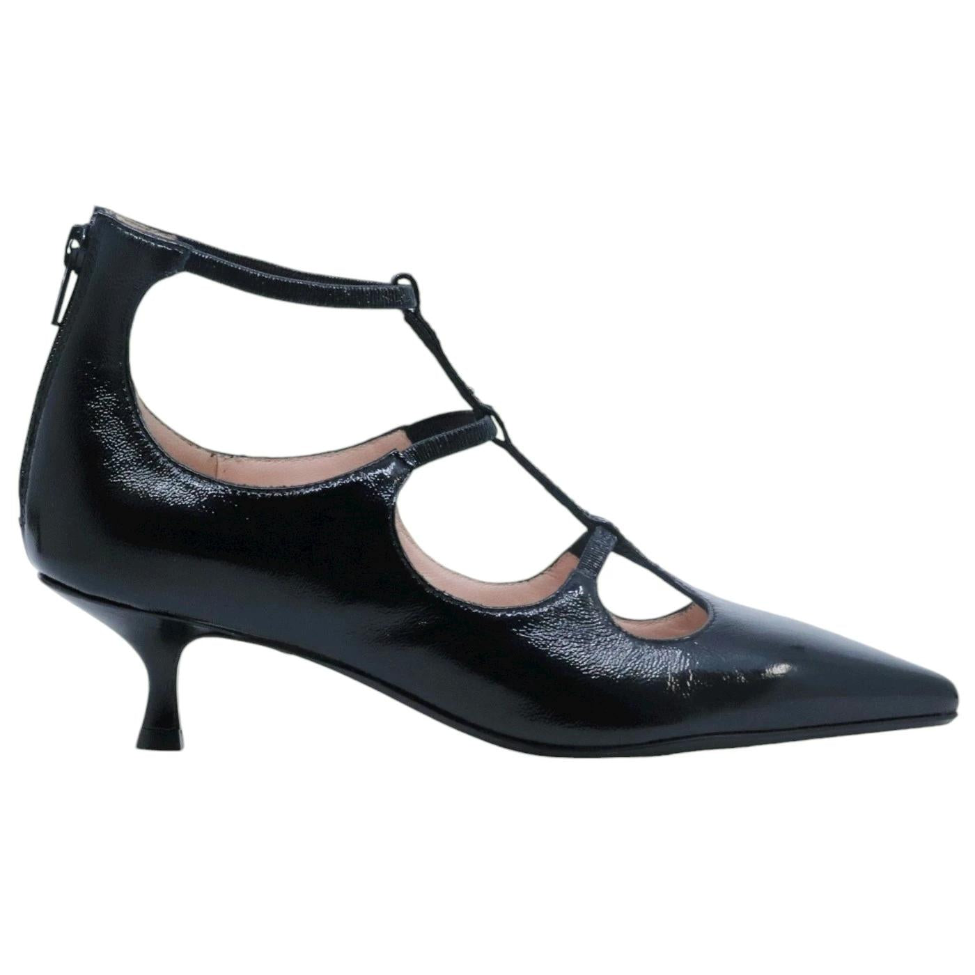 Décolleté donna Anna F 1376 in naplak nera 