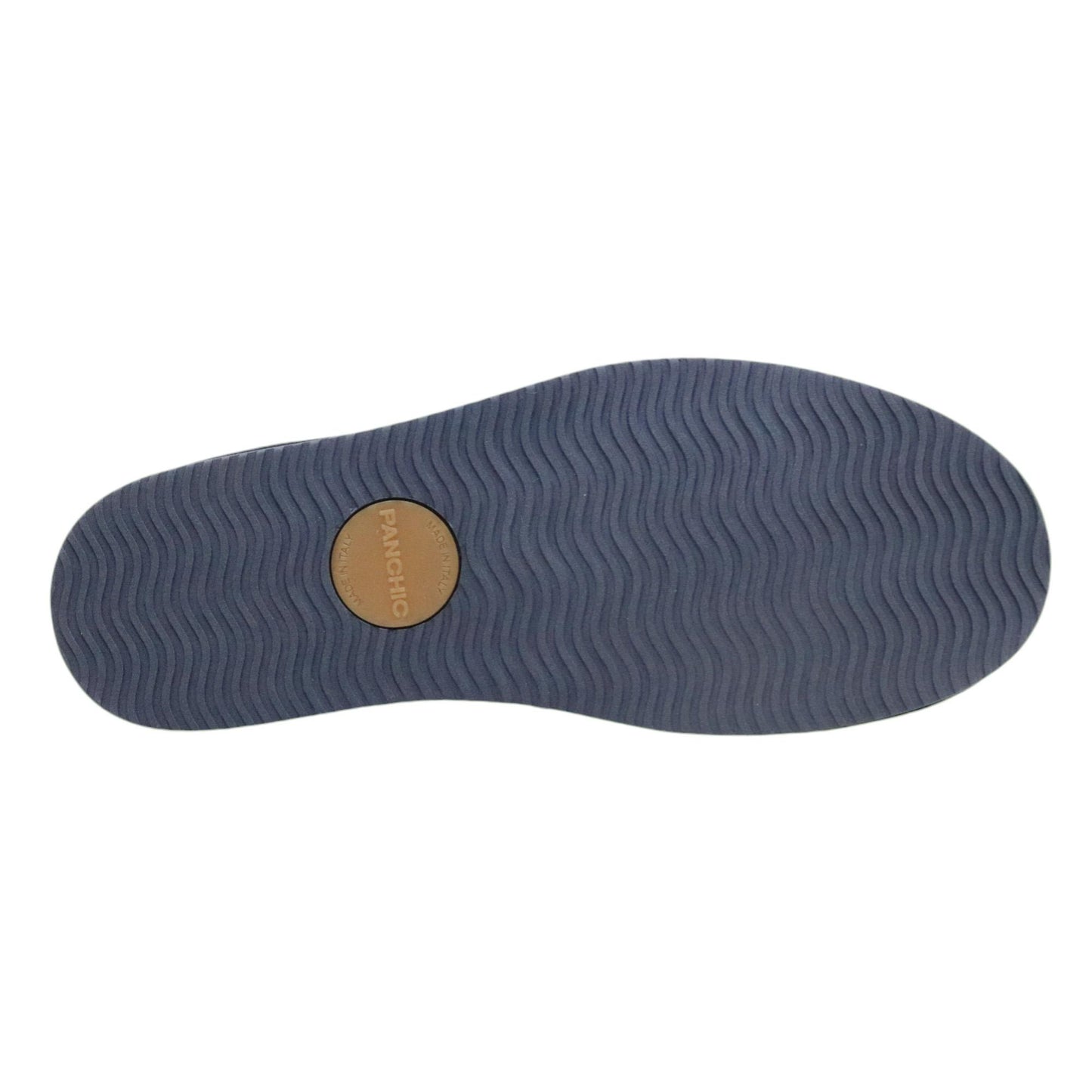 Polacchino sneaker uomo Panchic P01 in camoscio blu con lacci rossi 