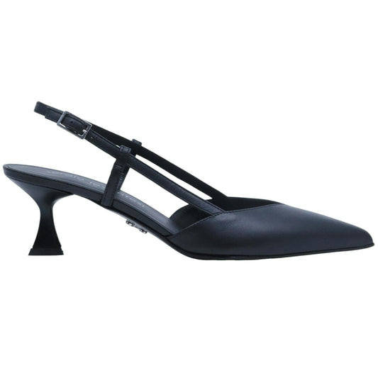 Slingback donna Sergio Levantesi Chantal23 in pelle nera 