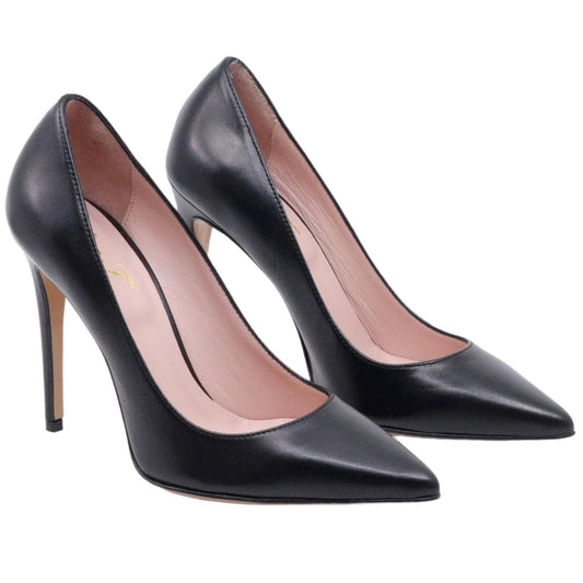 Décolleté donna Anna F 1394 in elegante pelle di colore nero 