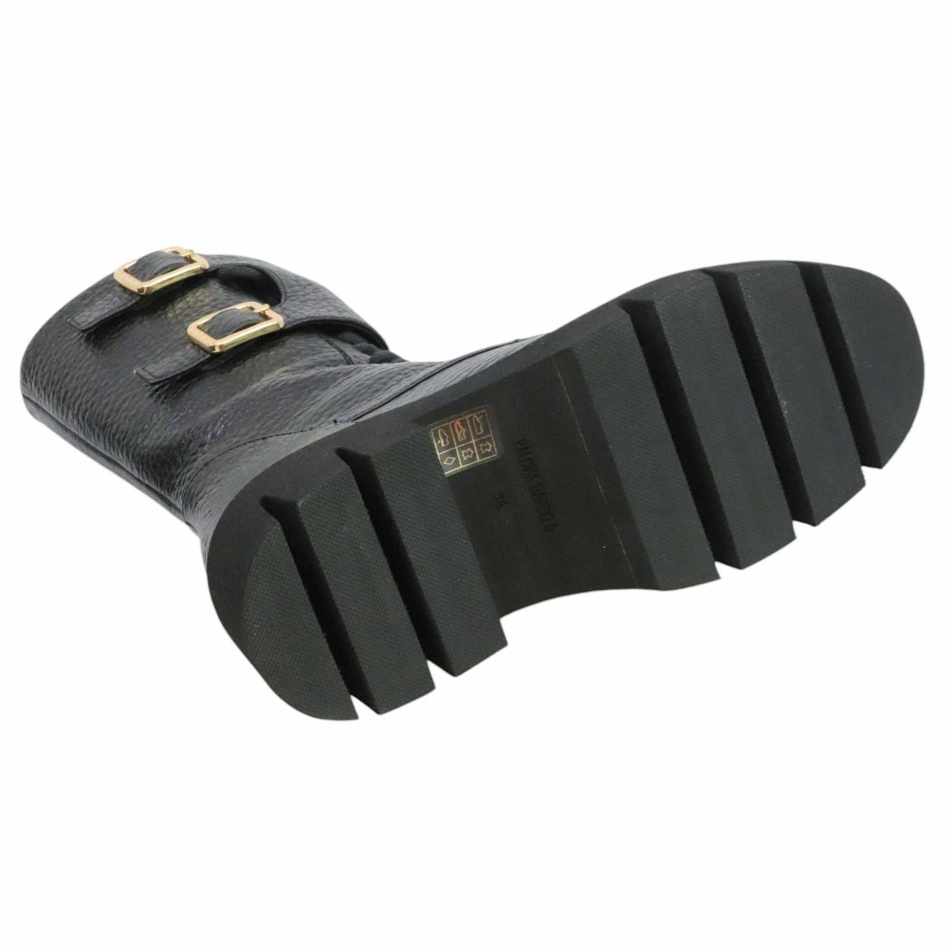 Paloma Barceló Comba stivaletto donna in nappa nera 