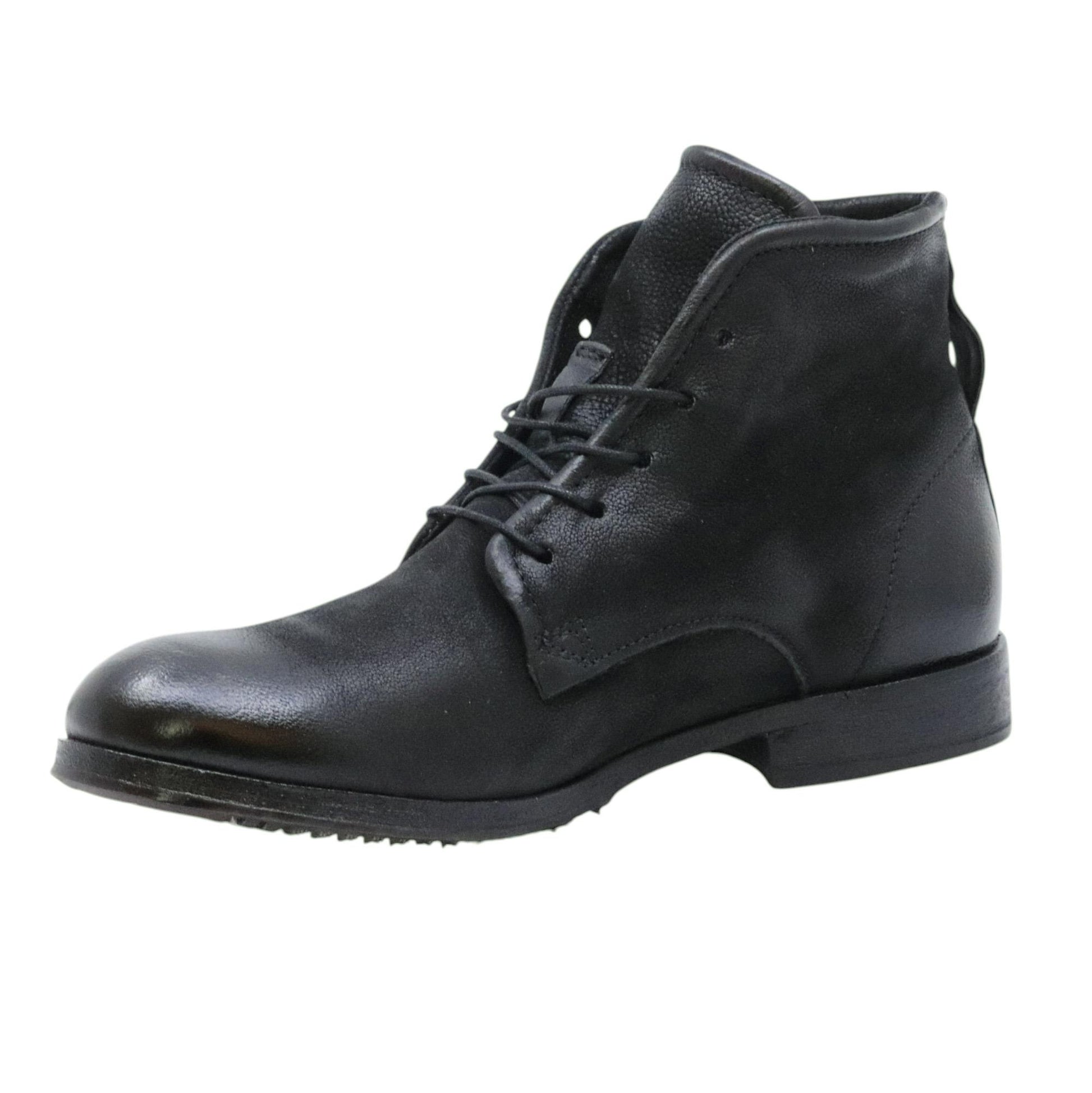 Stivaletto uomo A.S. 98 401201 in pelle nera martellata 
