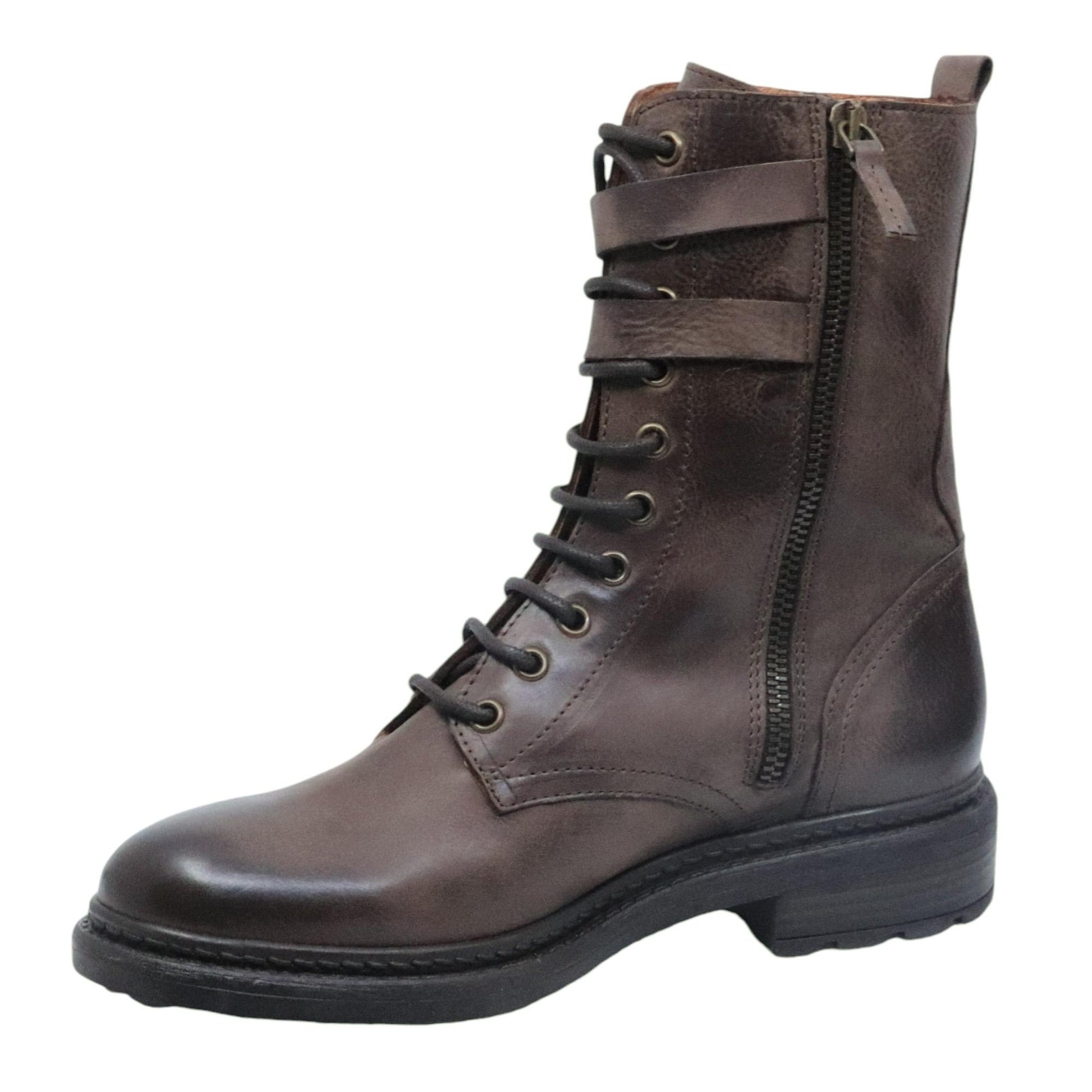 Stivaletto donna The Seller GD731 in pelle marrone 