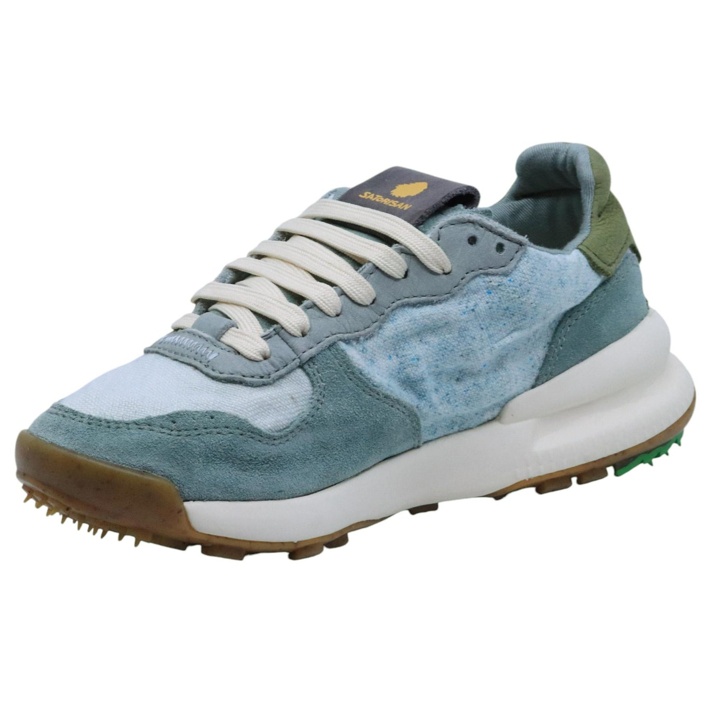 Satorisan Chacrona Linen sneaker donna in lino verde acqua 