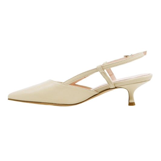 Slingback donna Anna F 1410 in elegante pelle di colore beige 