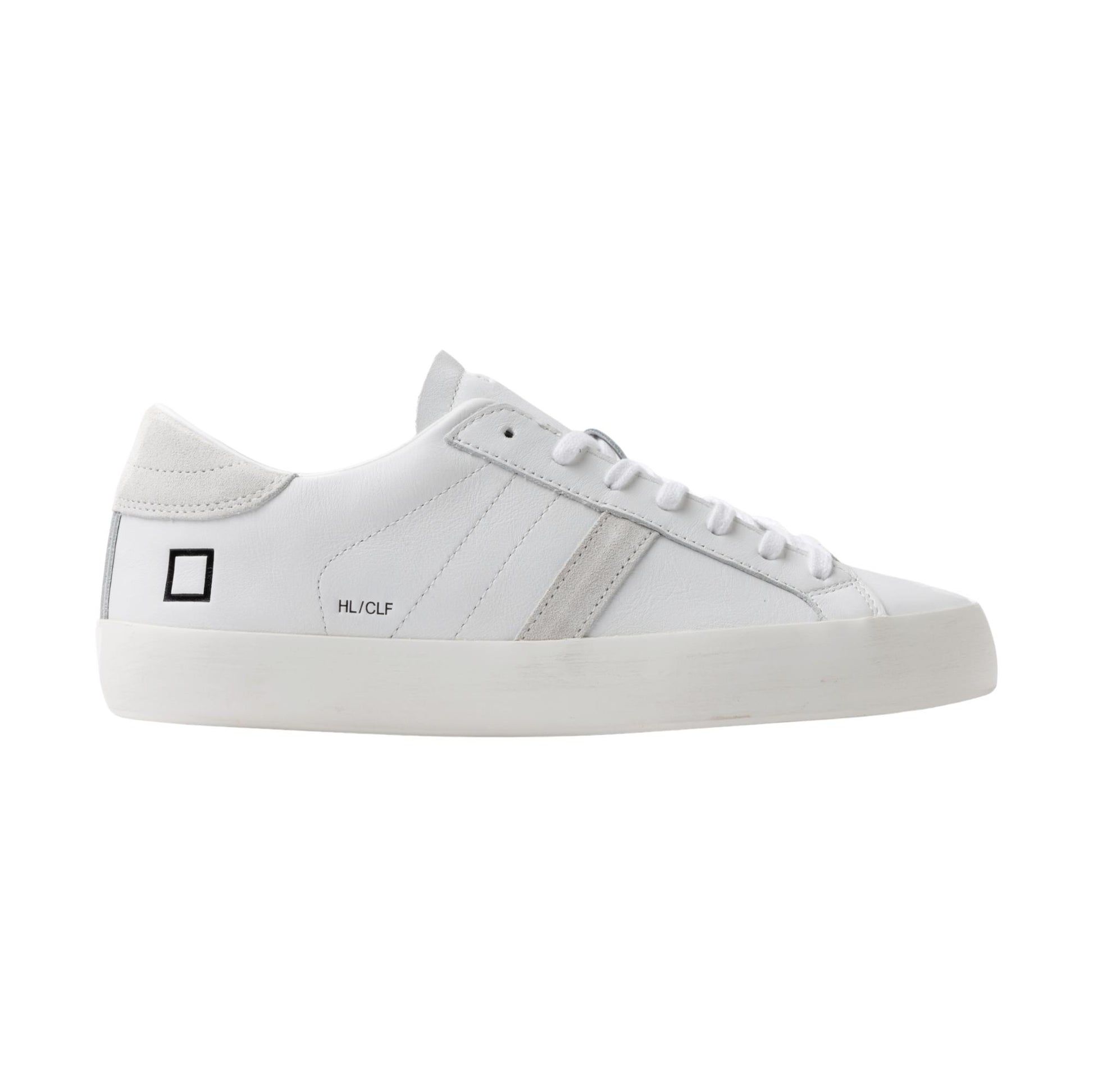 D.A.T.E. Hill Low Calf HL-CA-WH sneaker donna in pelle bianca 