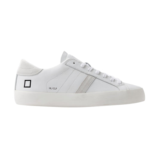 D.A.T.E. Hill Low Calf HL-CA-WH sneaker donna in pelle bianca 