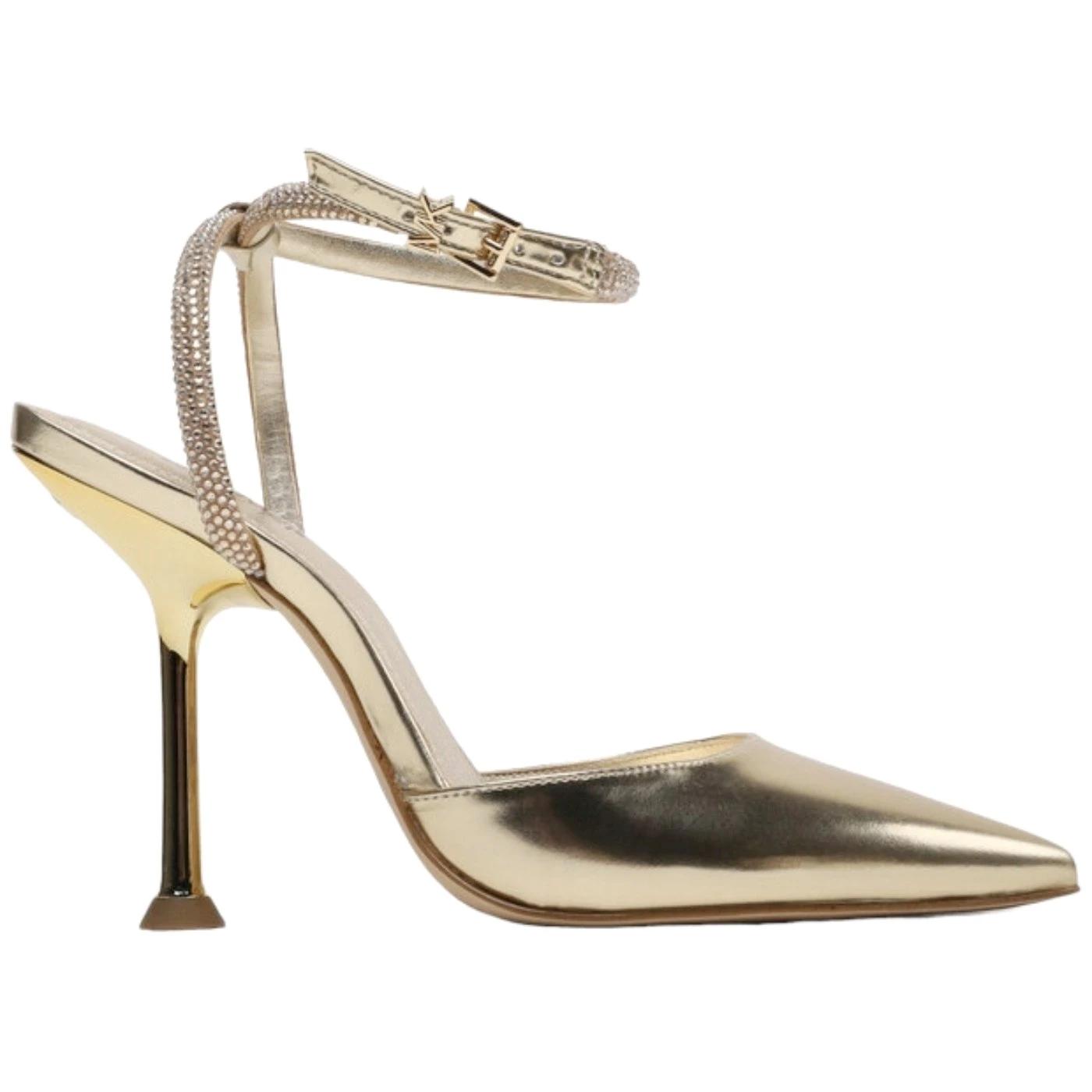 Michael Kors Imani slingback da donna in pelle di colore oro 