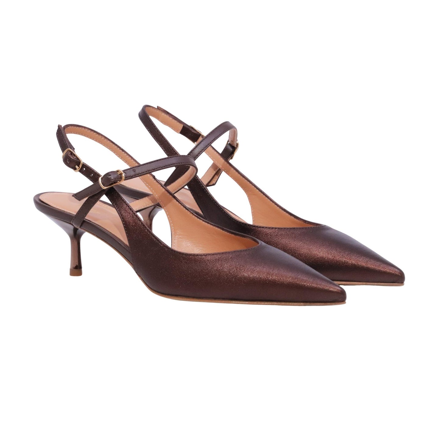 The Seller SE3006 slingback donna in pelle berg wash moro 