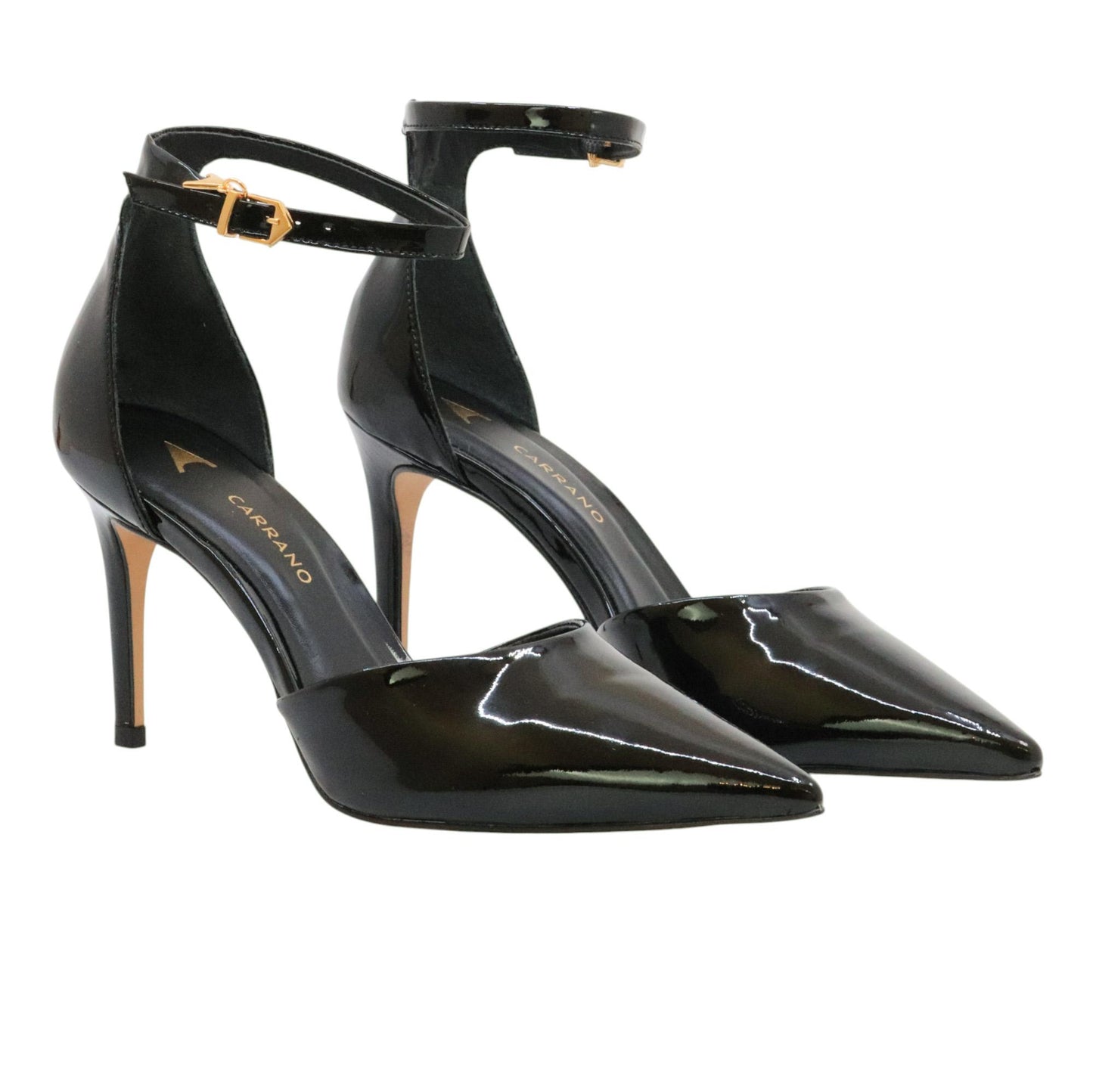 Carrano 195185 decolleté donna pelle vernice nera 