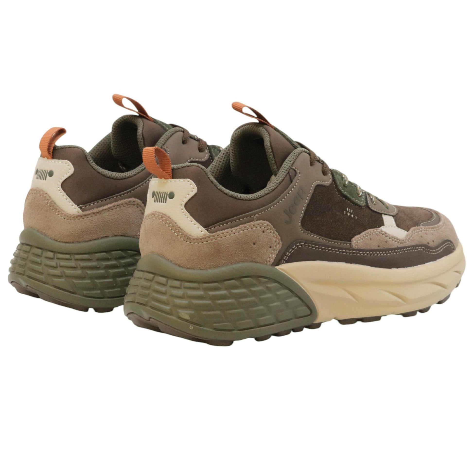 Jeep Footwear Groove sneaker uomo in pelle scamosciata marrone 