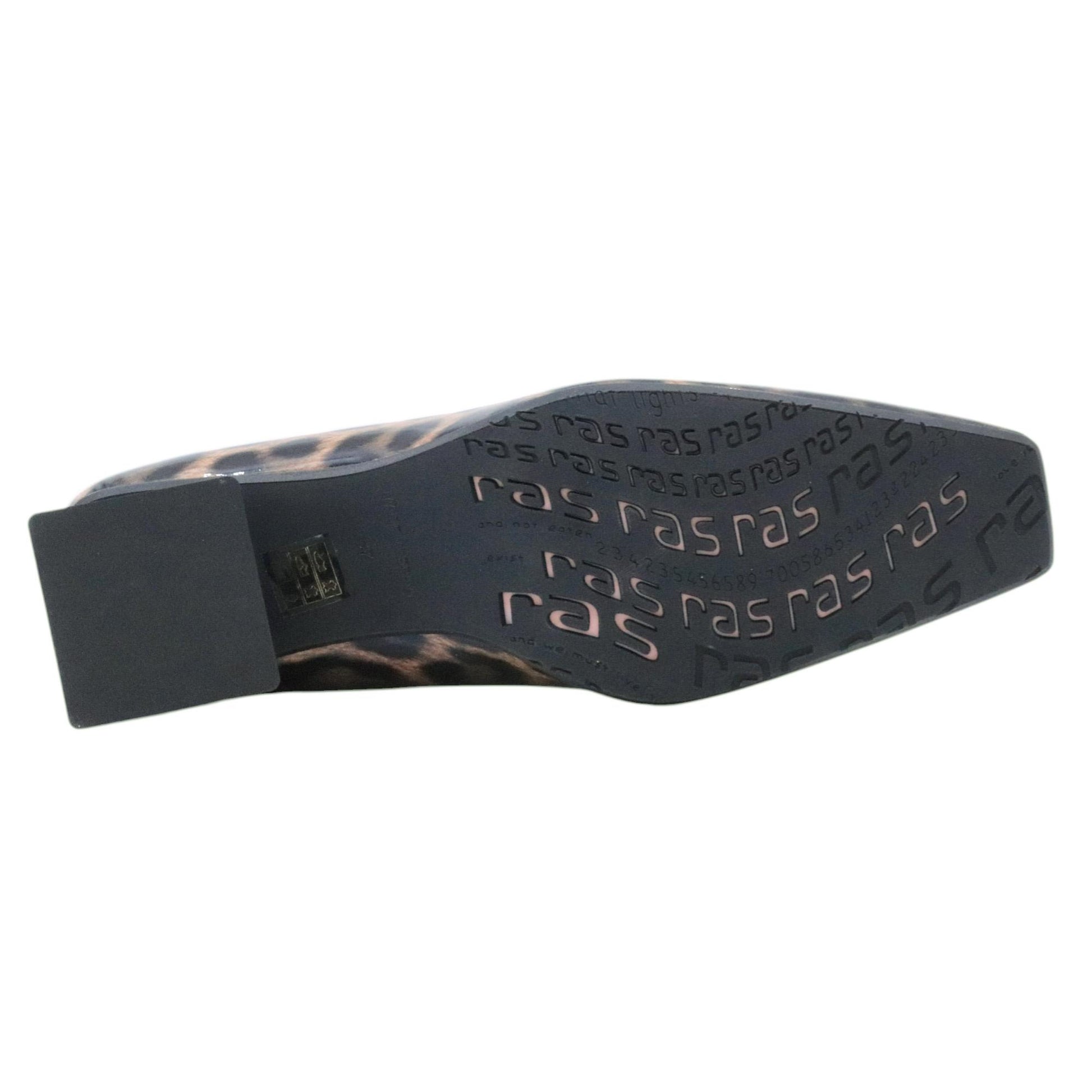 Ras 8279 decolleté donna in pelle stampa maculata 