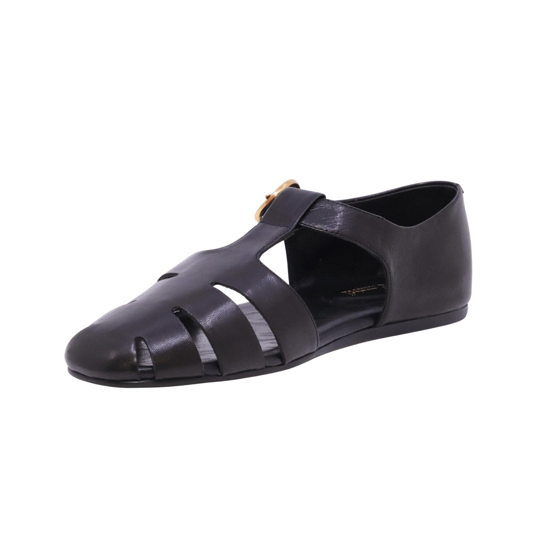Jeffrey Campbell Theorize sandalo donna in pelle nera 