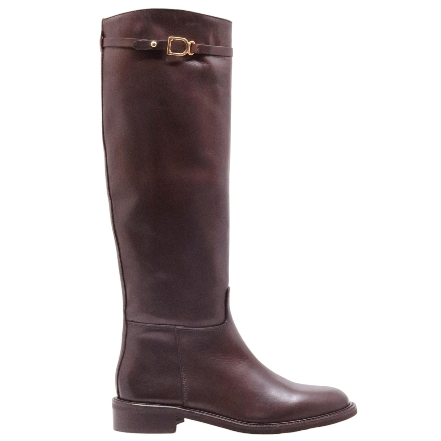 The Seller MW549 stivale donna in pelle marrone 