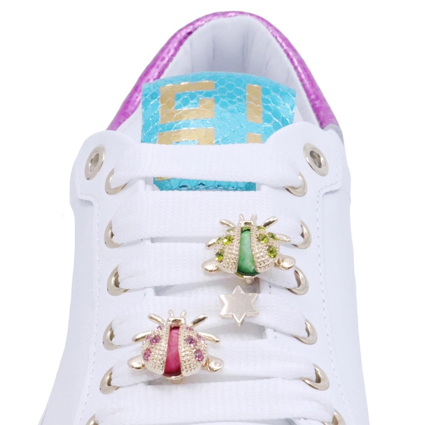 Sneaker donna Gio+ PIA158 in pelle bianca 