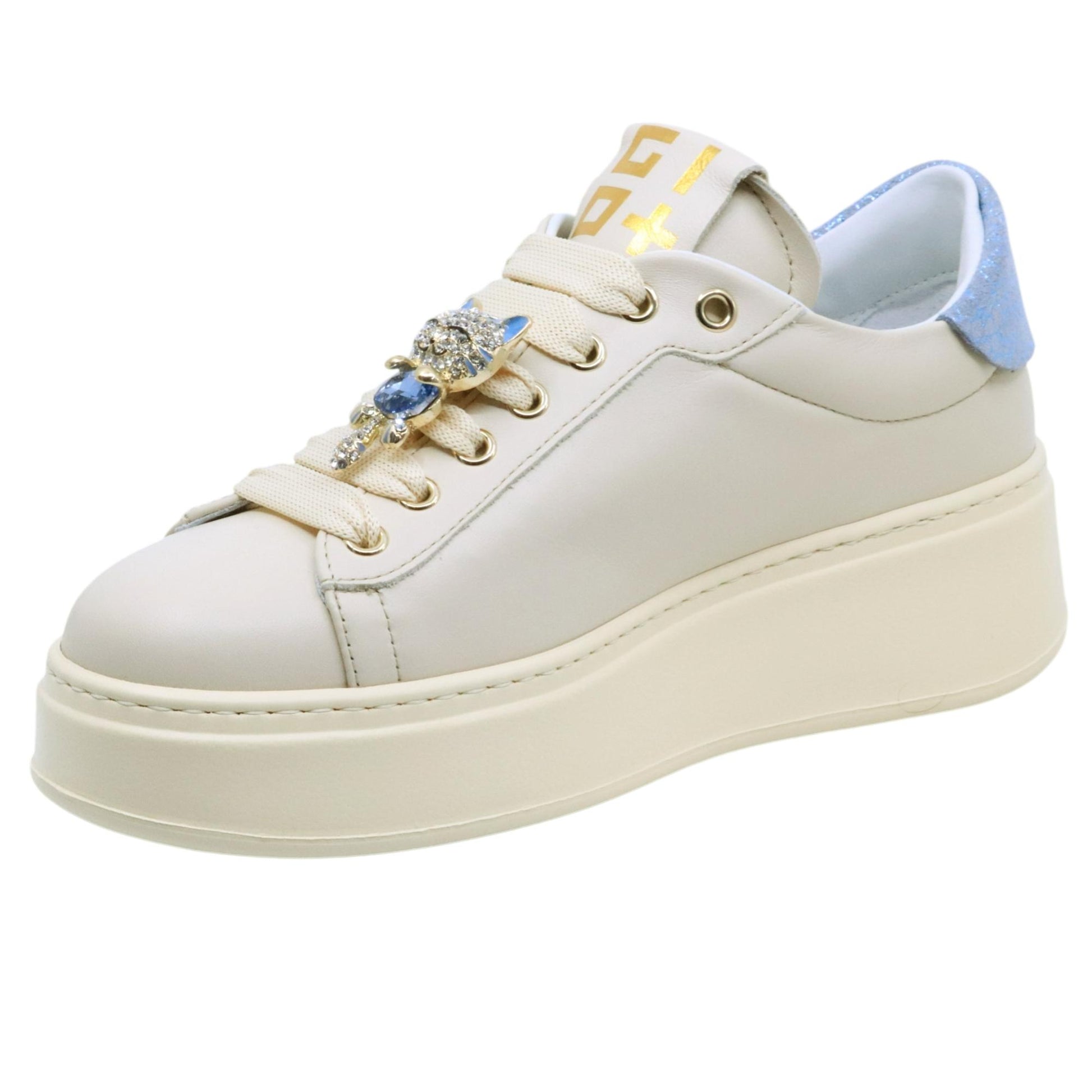 Sneaker donna Gio+ PIA312A in pelle beige PIA312A-COMGATTOBEIGE GIO+