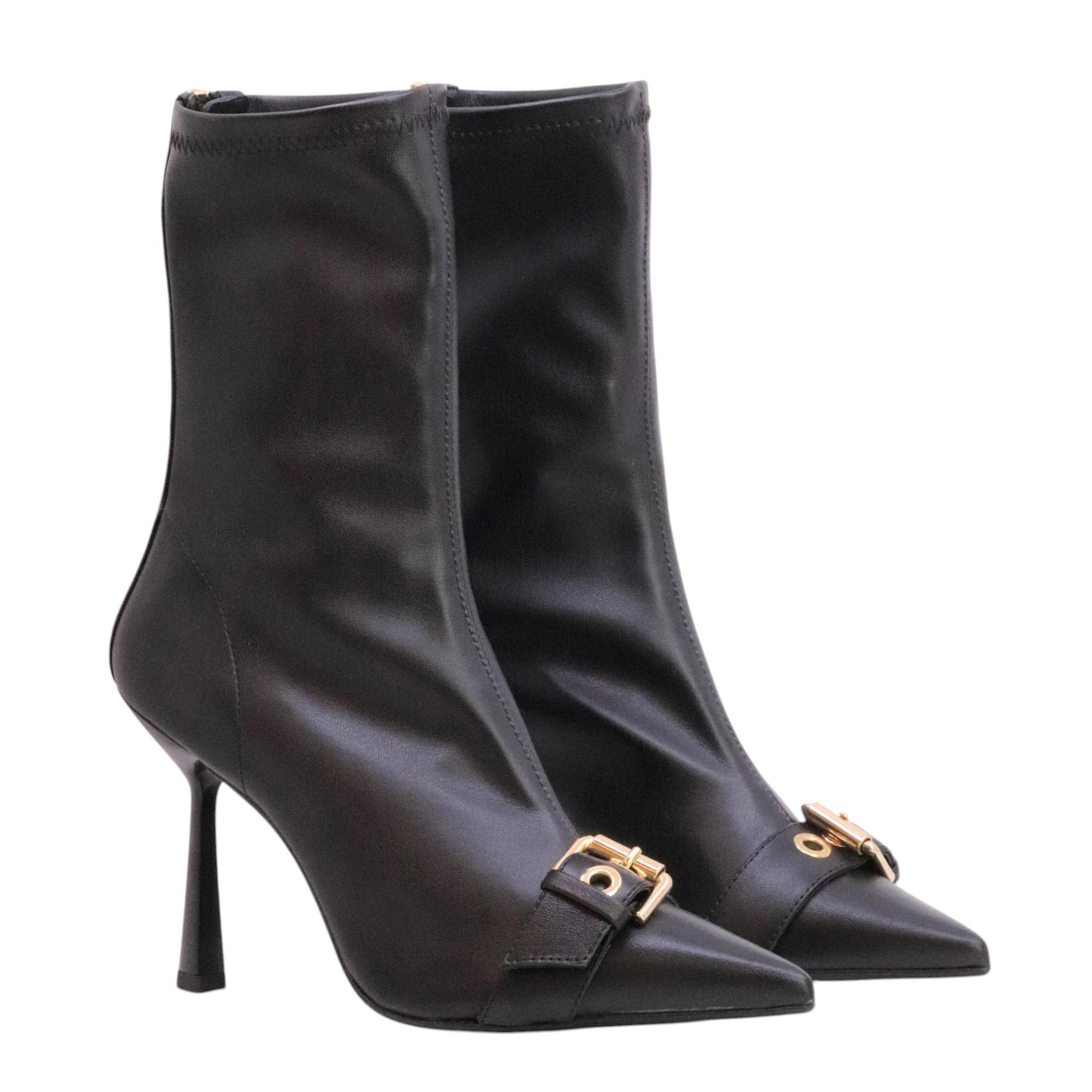 Chantal 1962 2714 tronchetto donna in pelle nera 