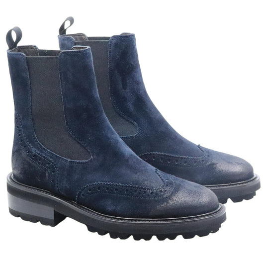 Chelsea Boot donna Triver Flight modello 446 24 in camoscio blu ingrassato 