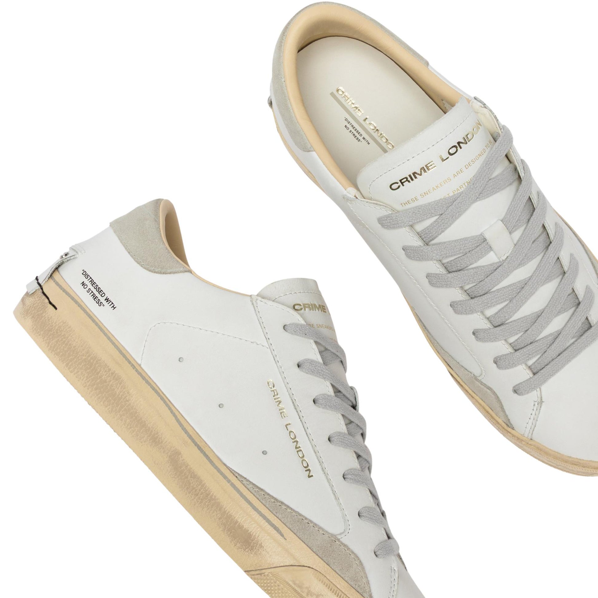 Crime London Distressed 2.0 Light Grey 19053 sneaker uomo 