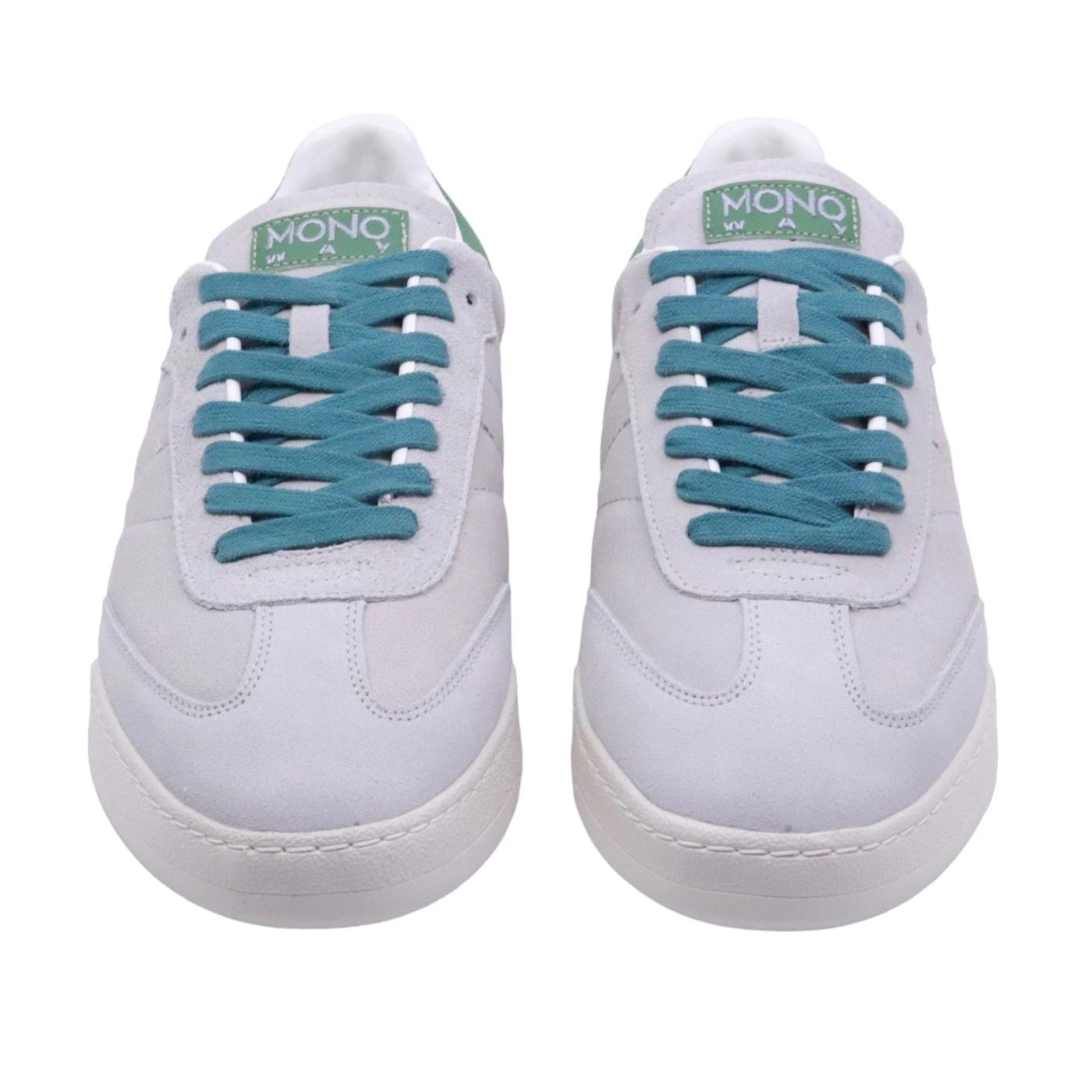Sneaker uomo Mono Way Jiha in pelle scamosciata grigia 
