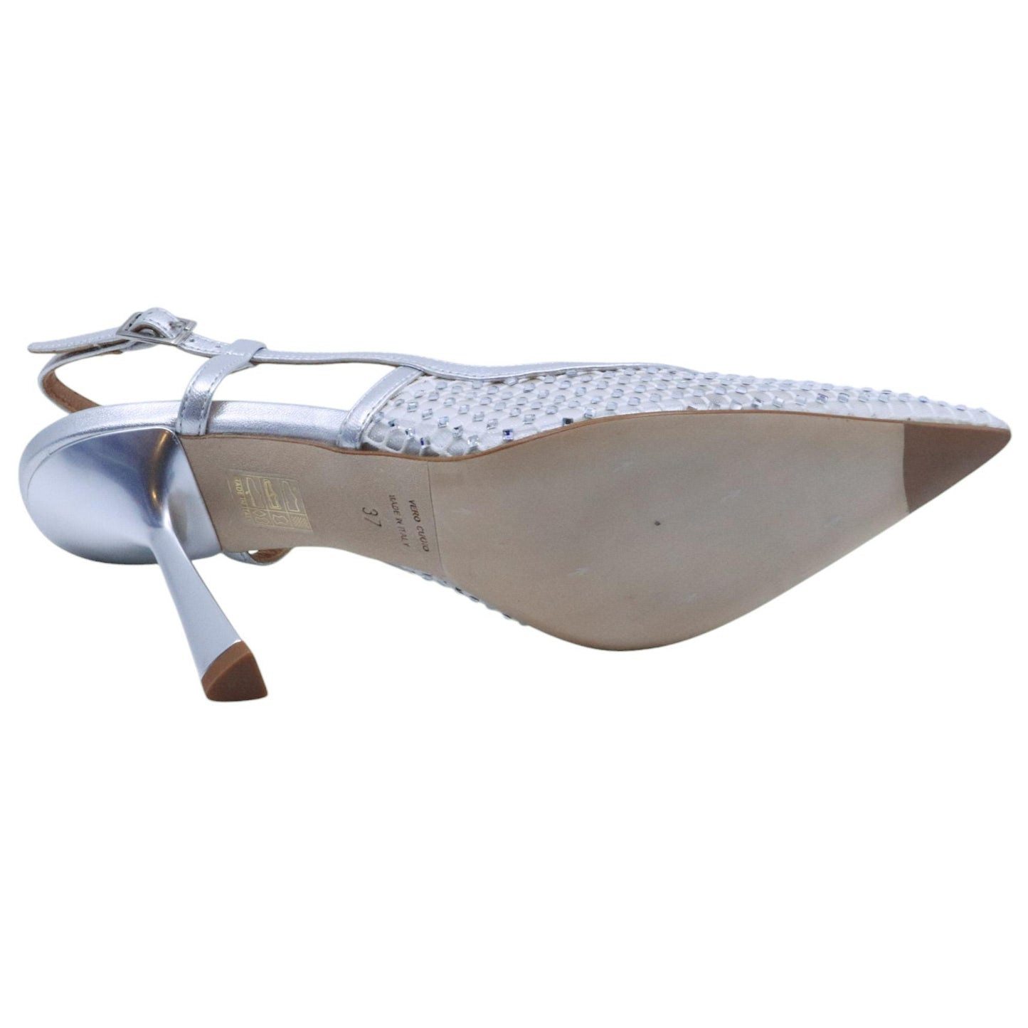 Slingback donna Chantal 2514 in pelle argento 