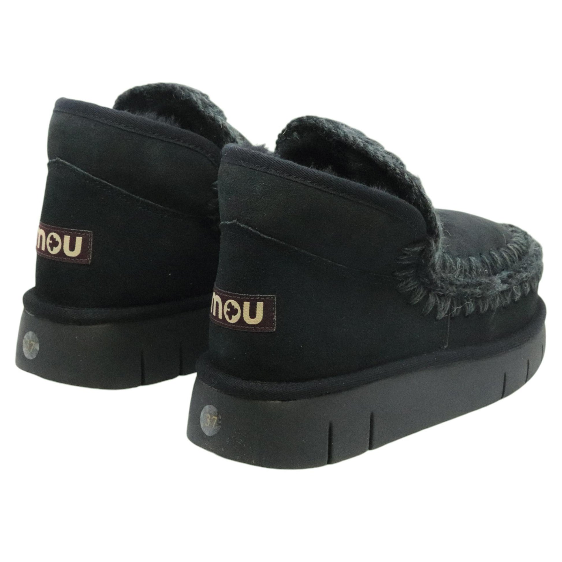 Sneaker MOU Eskimo Bounce 531009 in pelle di montone nero 