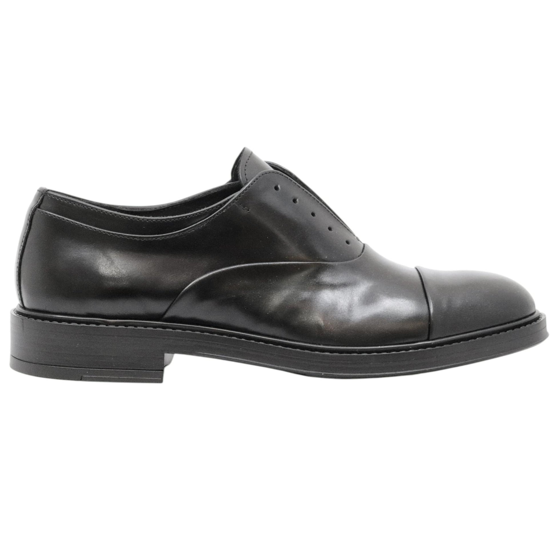 Pawelk's 15327 scarpa oxford da uomo in pelle nera 