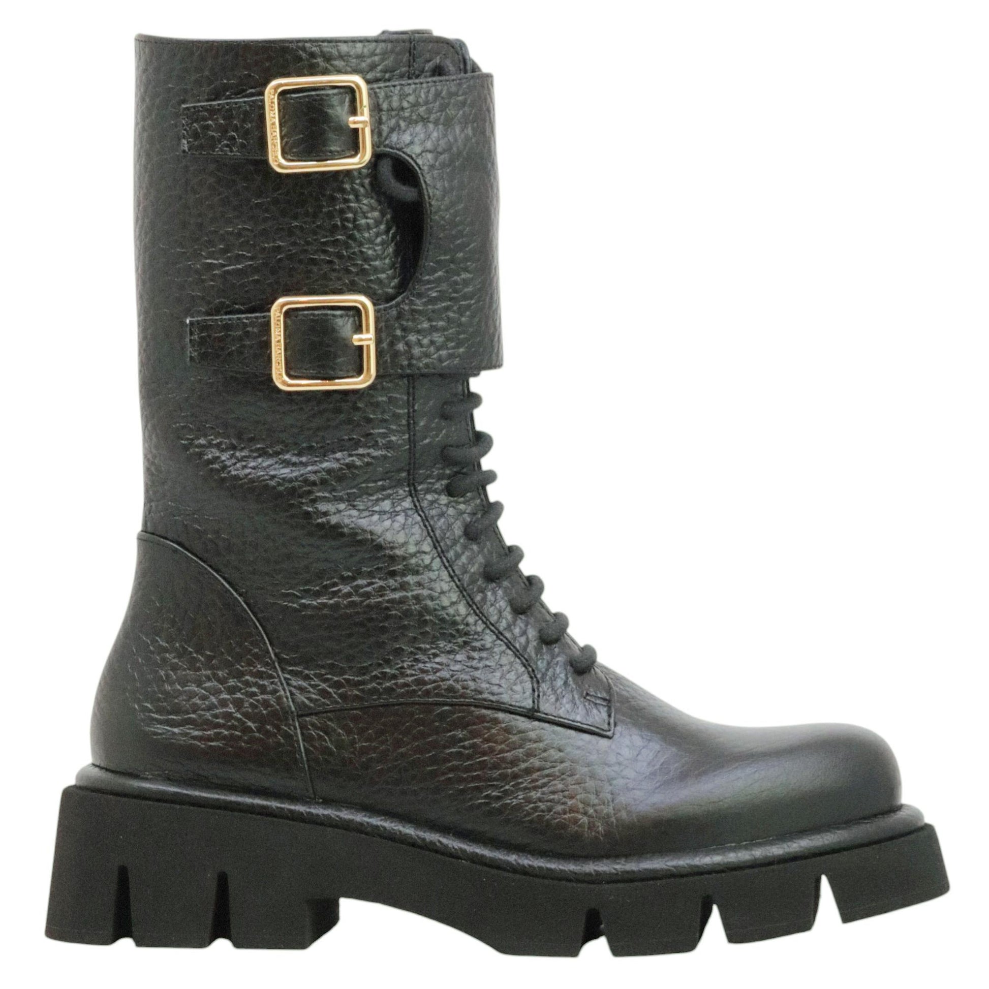 Paloma Barceló Comba stivaletto donna in nappa nera 