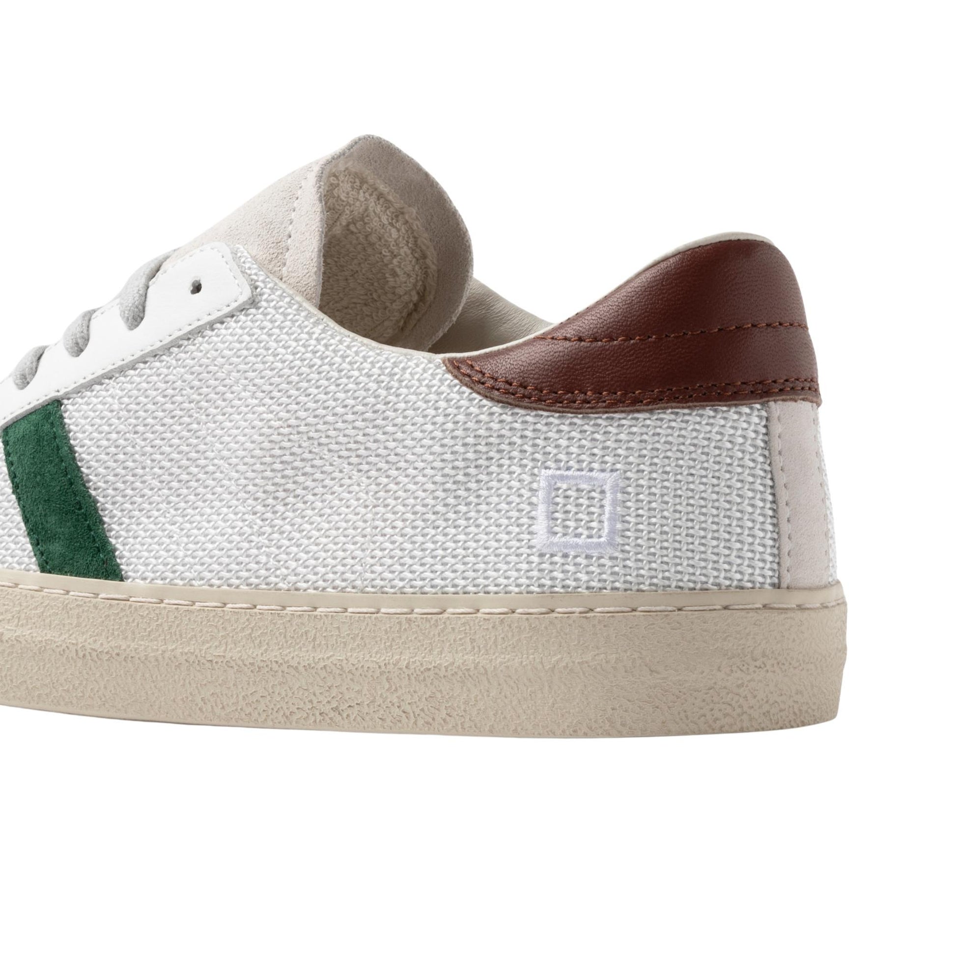 D.A.T.E. Hill Low Argegno HL-AR-WN sneaker uomo in pelle bianca e marrone 