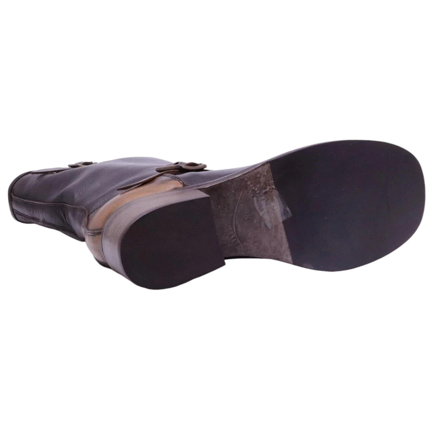 Stivale Biker donna Curiositè 2320 in pelle marrone 