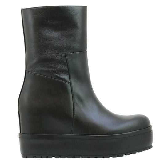 Stivaletto con zeppa Paloma Barceló Disa in pelle nera 