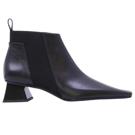 Ras 8284 stivaletto donna in pelle nera con elastici 