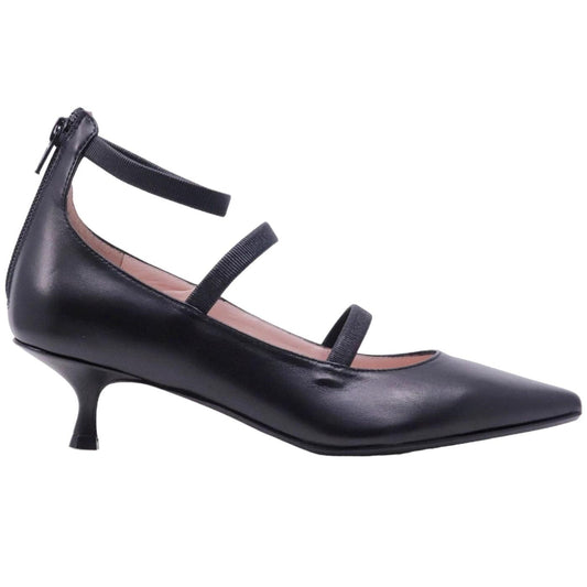 Décolleté donna Anna F 1656 in elegante pelle di colore nera 