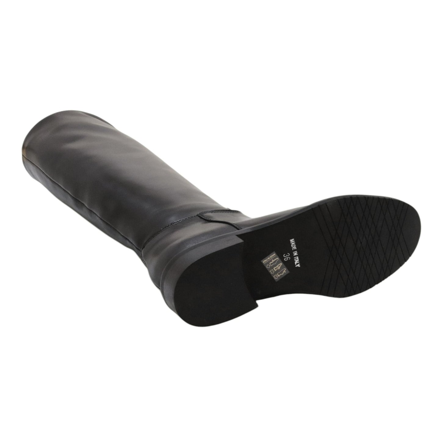 The Seller MW526 stivale donna in pelle nera 