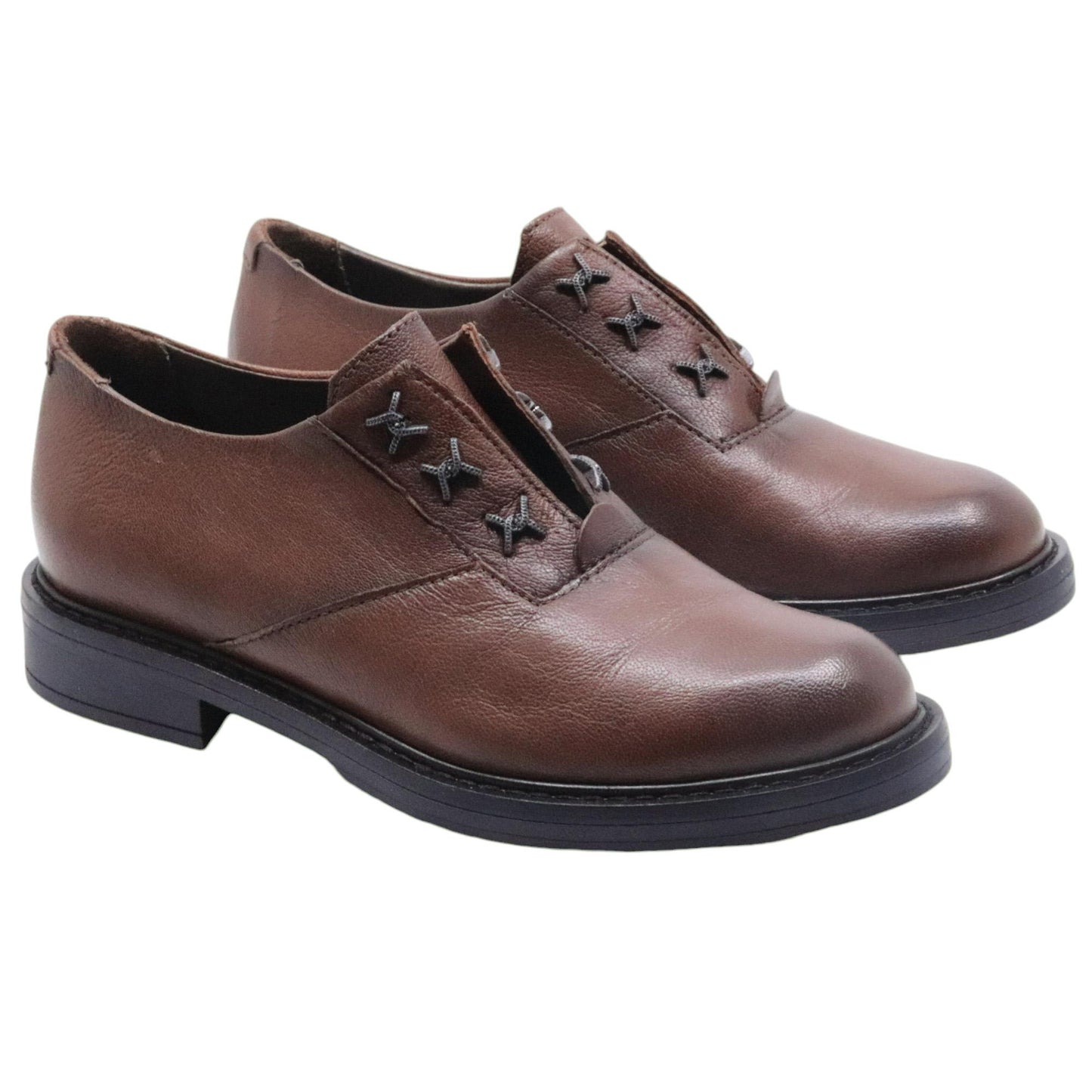 Scarpa Mjus T81107 da donna in pelle marrone 