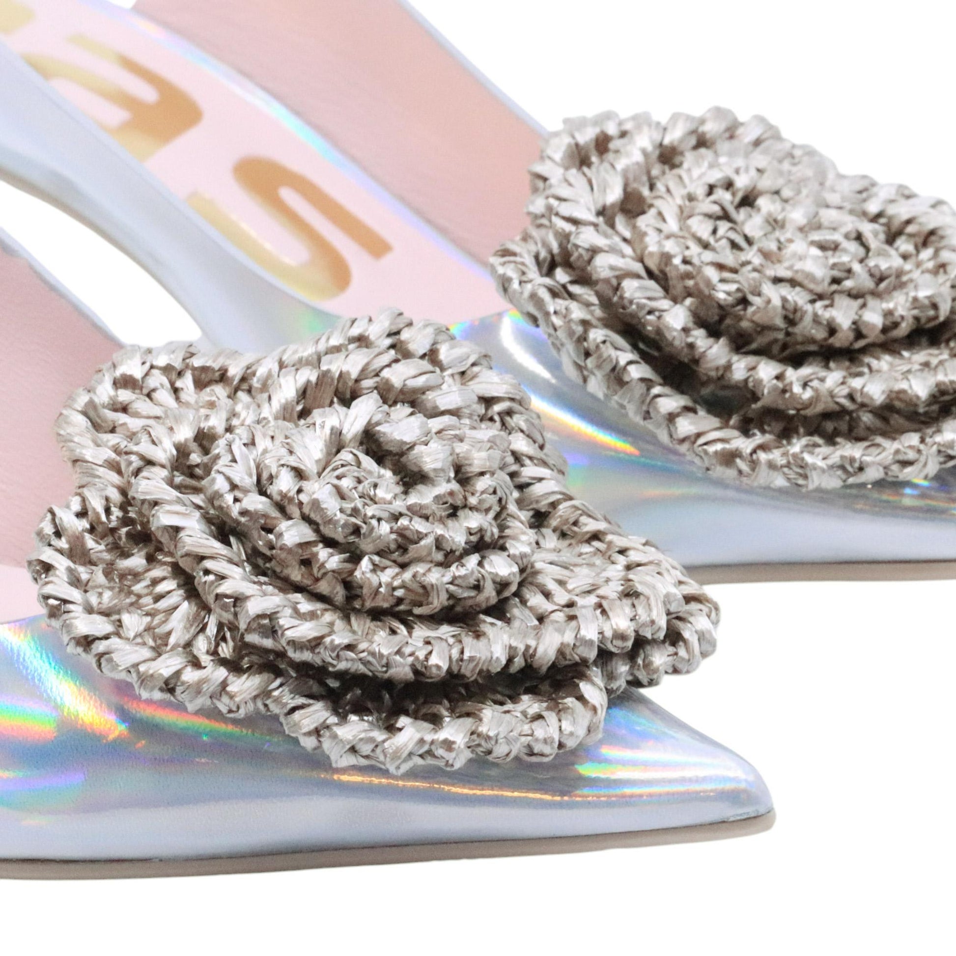 Ras 8046 slingback donna in pelle argento 