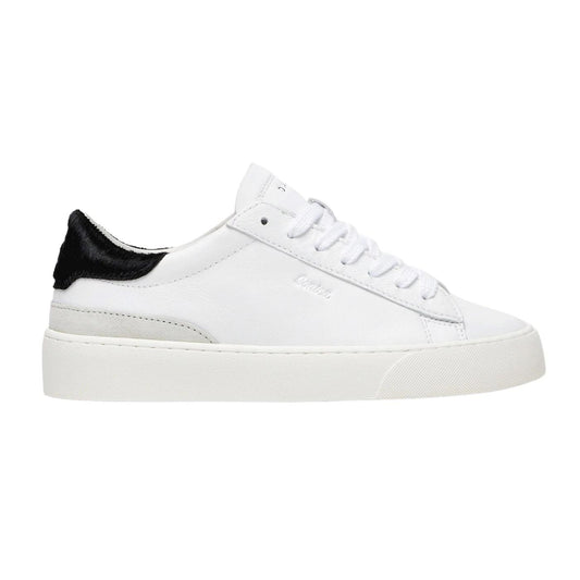 DATE Sonica Calf White Black SO-CA-WB sneaker donna in morbida pelle bianca 