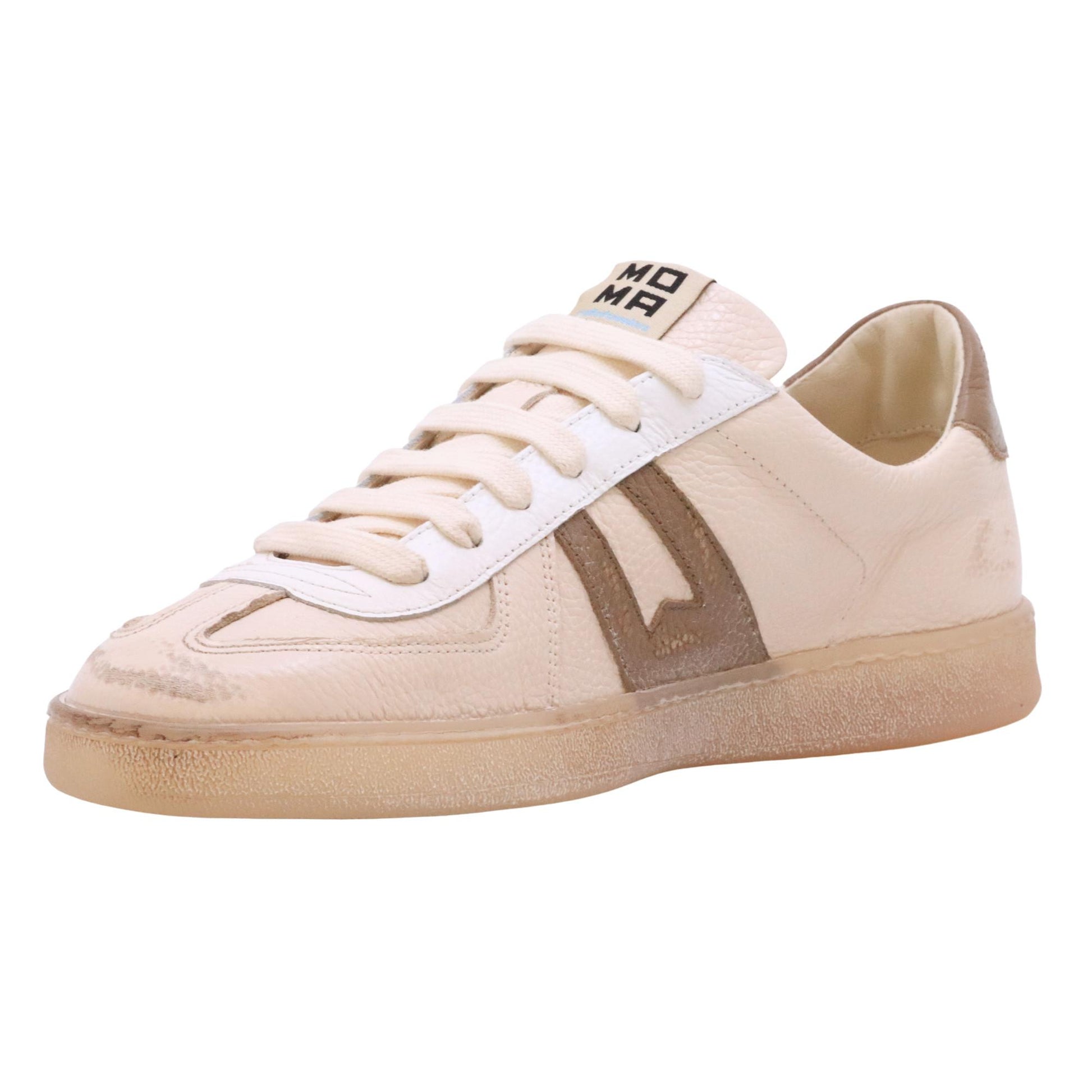 Moma 10601A sneaker uomo in pelle beige 10601AVAR10BIANCOBEIGE MOMA