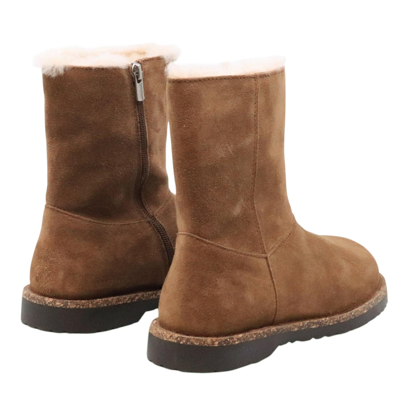 Birkenstock Uppsala Zip stivaletto donna in pelle scamosciata dark tea<BR/><BR/> 