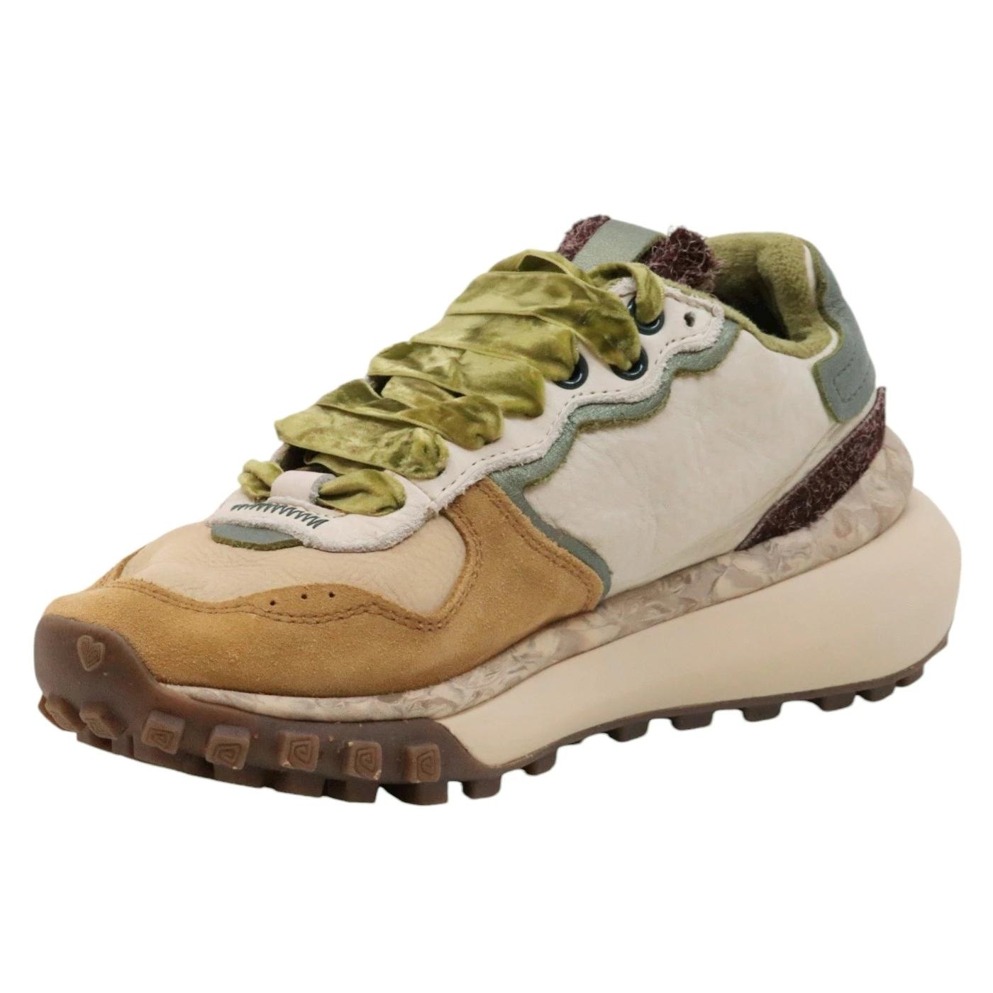 Satorisan Chacrona Metta Premium sneaker donna in pelle panna 