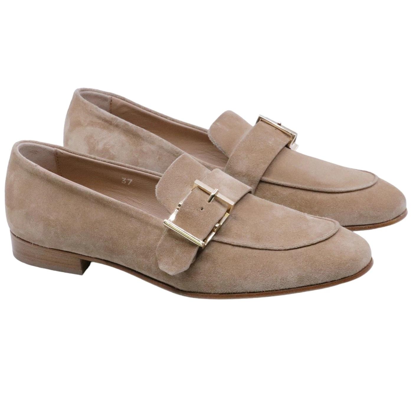 Mocassino donna Triver Flight 762 02 in camoscio sabbia 